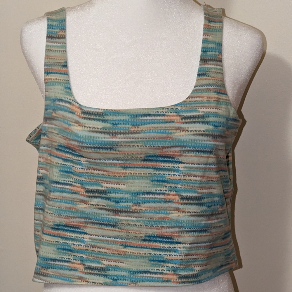 Space Dye Cropped Tank Top - NWT Size M